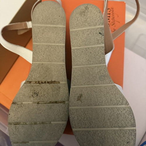 Just Prive white platform sandals size 41 like new