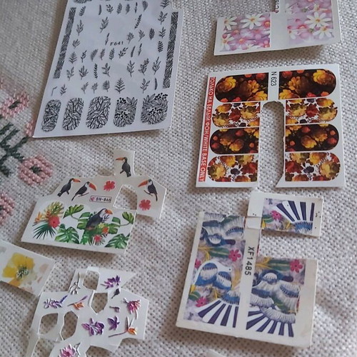 Nail tattoo stickers new, pack of 10 pieces
