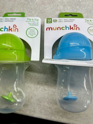 Munchkin weighted straw cups set of 2, new, 296ml