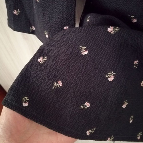 H&M women's short dress with long wide sleeves, floral print, size S (EU 36)