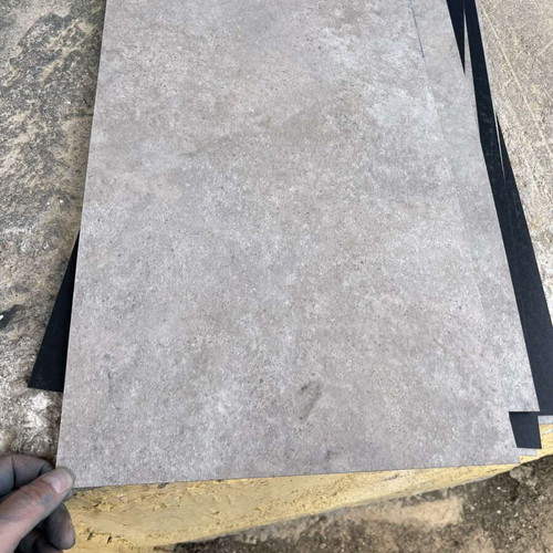 LVT vinyl flooring new, 3 boxes, gray cement style, 12.6 sqm