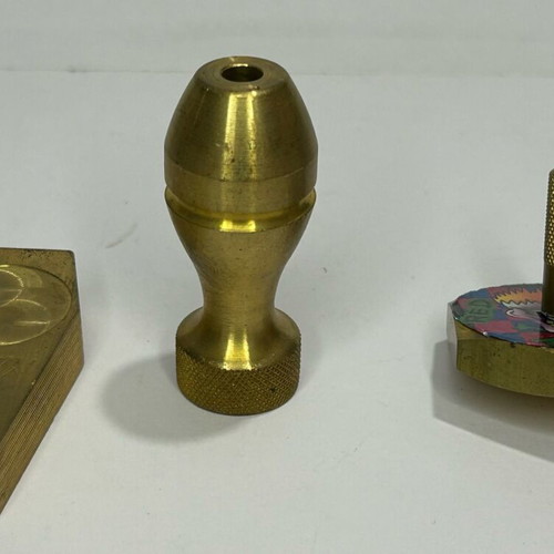 Pack of 3 used brass POG caps, Slammer, Milk Cap