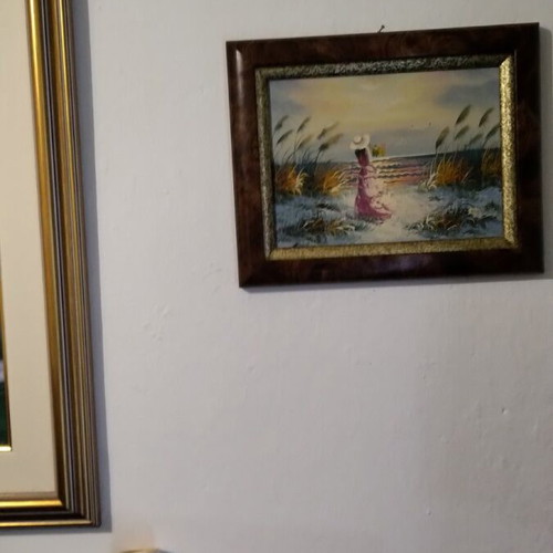 Oil painting artwork like new, size 28x23 cm