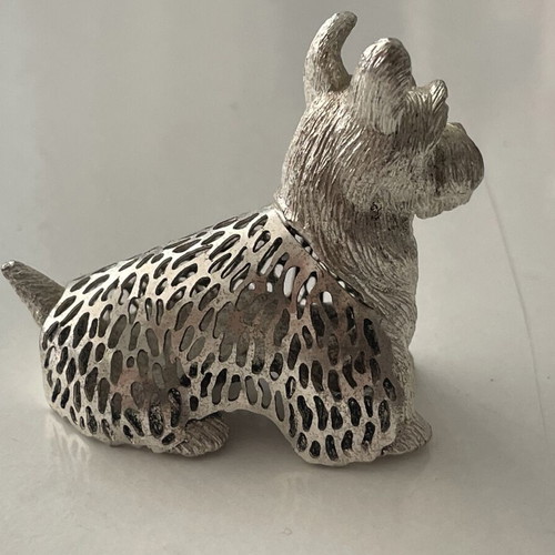 Christofle Silver Plated Scottish Terrier Figurine like new