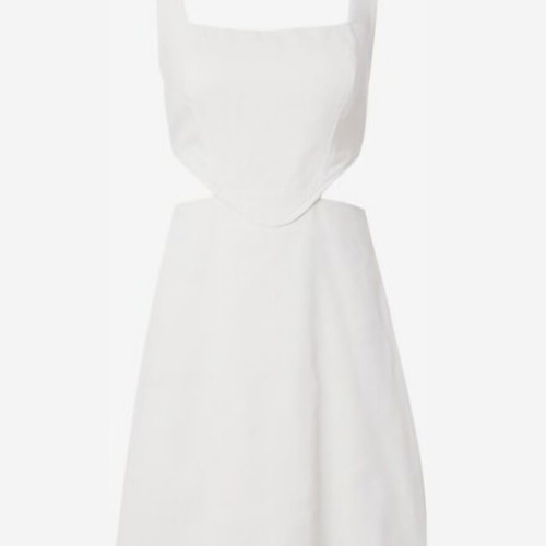 White dress with side cutouts Trendyol like new, size M