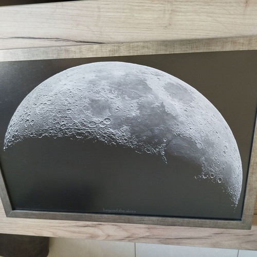 Moon photograph in frame new, phase 31%