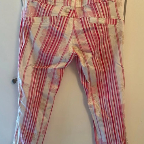 Toi&Moi Capri pants used, size S, white and pink