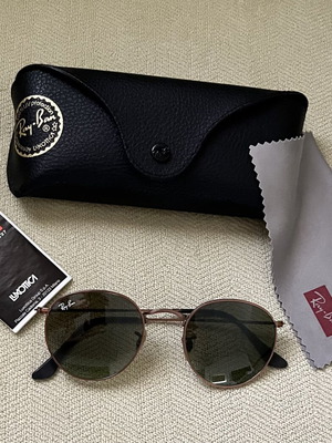 Ray-Ban Round Metal RB3447 Sunglasses new with tags, bronze-copper frame