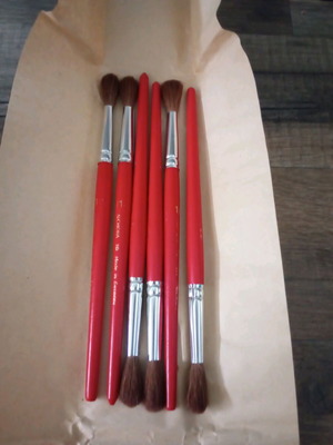 Painting brushes No11 new, set of 6 pieces