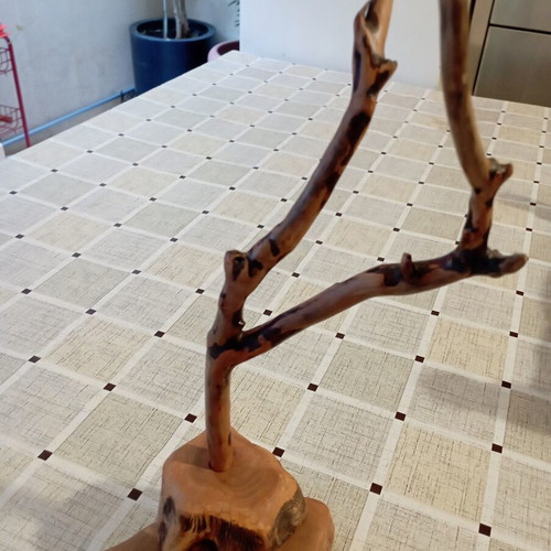 Handmade wooden desk table decoration, rustic minimal style