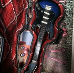 Mini guitar used, decorative with case