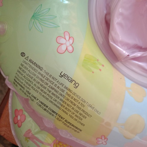 Baby float ring like new with built-in seat and steering wheel toy