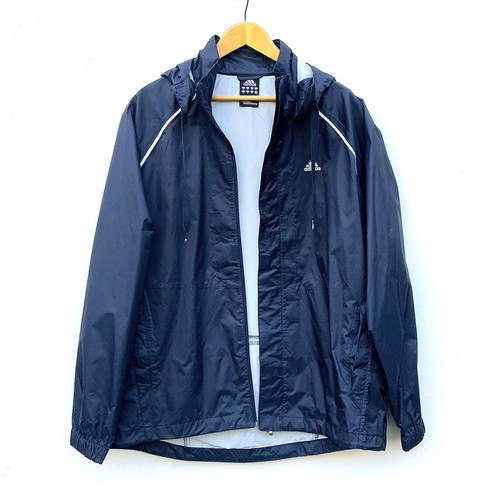Adidas windbreaker rain jacket blue used size M/L