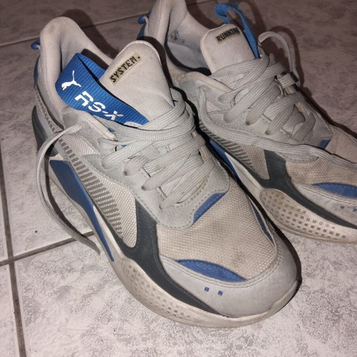 Puma RSX sneakers, size 38.5, grey and blue