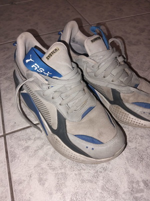 Puma RSX sneakers, size 38.5, grey and blue
