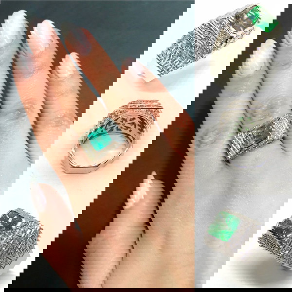 Δαχτυλιδι 18k με Σμαράγδι Συλλογή exclusive