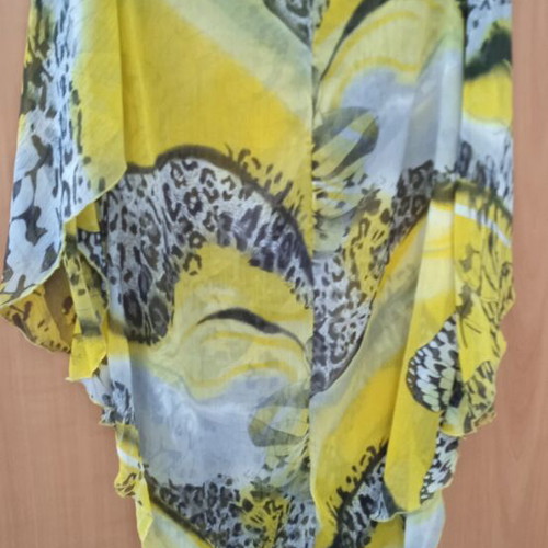 Pareo used, transparent with bead and sequin embroidery