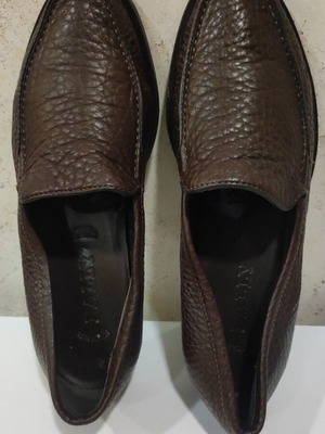 Bally leather moccasins, brown, size 35.5