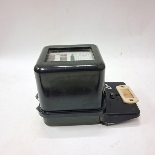 Vintage Elma Electric Meter Used, Dual-Tariff, Bakelite, 1981