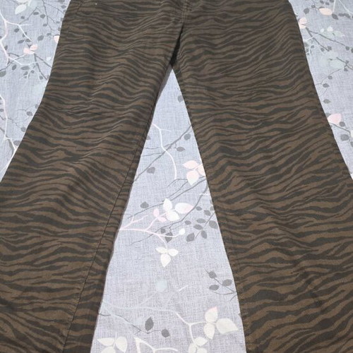 Mango straight animal print jean new, size XL