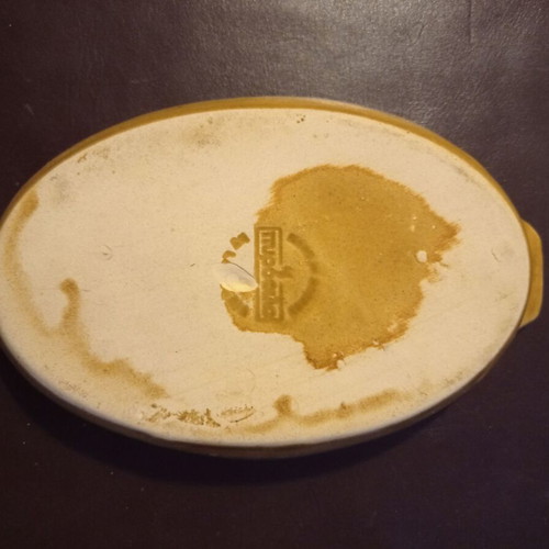 Small oval fireproof plate used