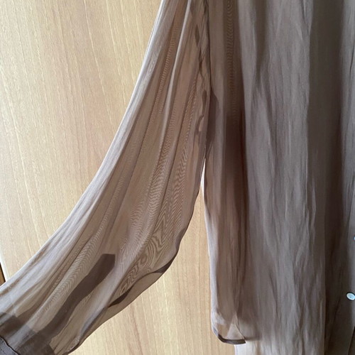 H&M Sheer Shirt Brown New, Size M