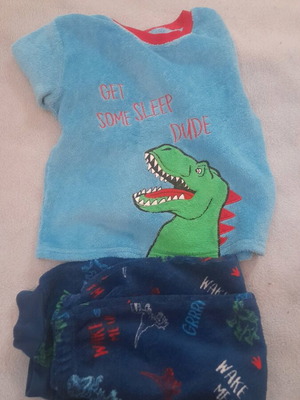 Children's pajama set used, blue, for 8 years old