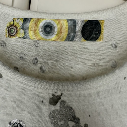 Desigual children's dress like new, white with grey splash and tulle