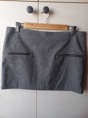 Mini φούστα Zara L σαν καινούργιο, καφέ, 80% βαμβάκι 20% πολυεστέρας