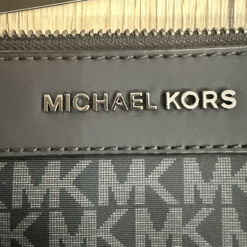 Michael Kors men's wristlet bag like new, black and gray