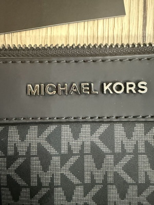 Michael Kors men's wristlet bag like new, black and gray