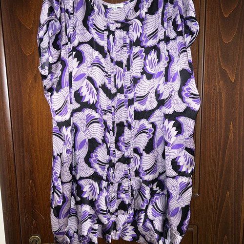 GF Ferre short dress blouse used, all silk, size L