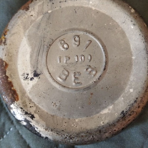 Old shoe polish ink case used, Greek Army ES
