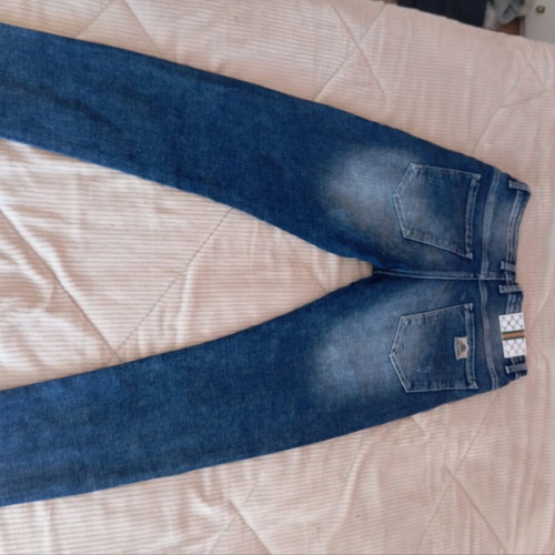 Balenciaga denim pants like new, men's, blue with white knees, size M