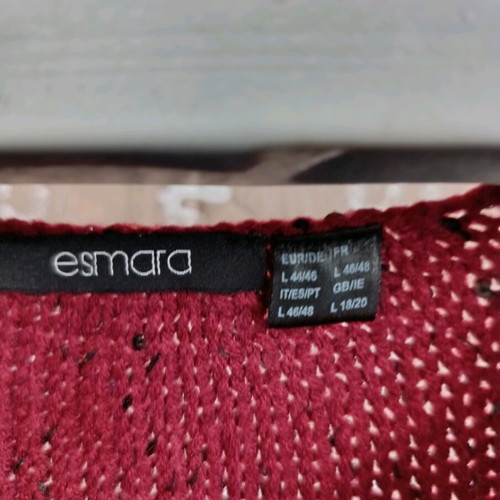 Pullover used, size M/L, red with sequins