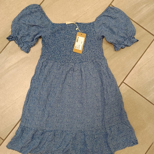 24 Colours summer dress new with tag, blue and white, size S