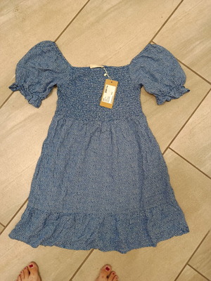24 Colours summer dress new with tag, blue and white, size S