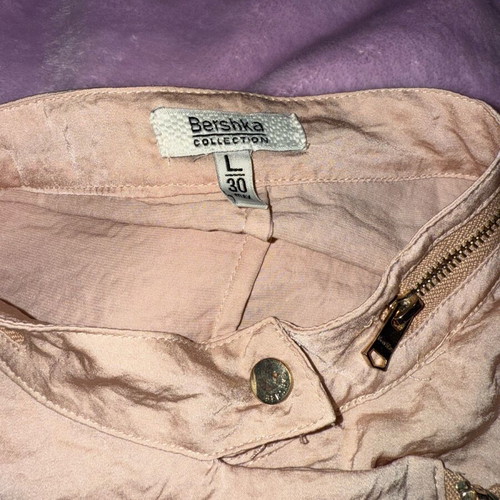 Bershka satin open pink jacket like new, size L