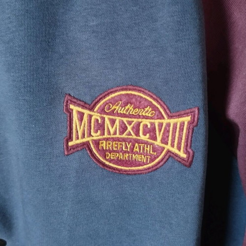 Firefly college jacket like new, vintage style unisex, red and purple, size L