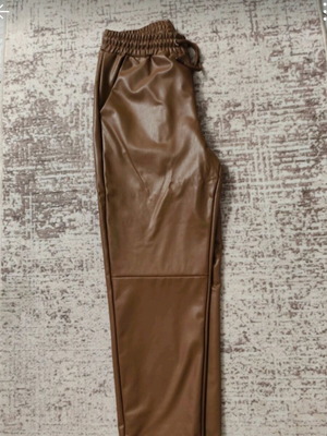 Shein leather pants brown new, size XXL