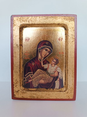 Icon of Virgin Mary with Jesus like new, size 14 x 18 cm
