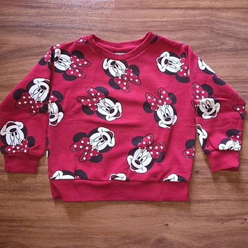 Disney Minnie sweatshirt like new, red, 2-3 years