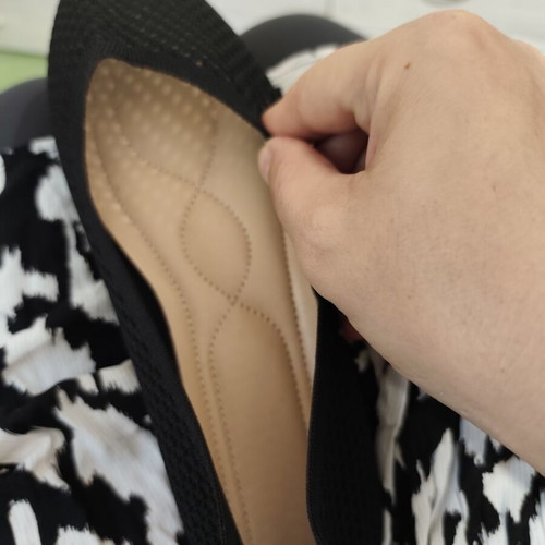 Flat perforated ballerina shoes size 42 new black