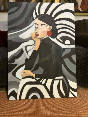 Painting new with acrylic colors by amateur artist