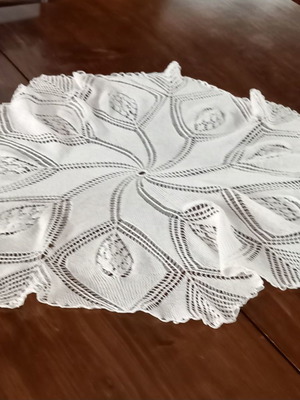 Handmade table linen used with very fine thread