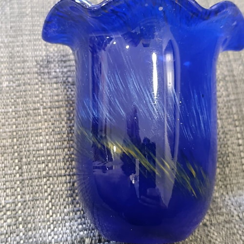 Handmade blown glass table lamp, like new