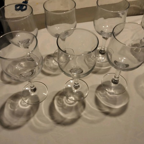 Stemmed glasses like new