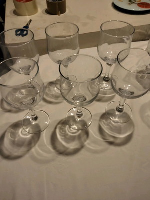 Stemmed glasses like new