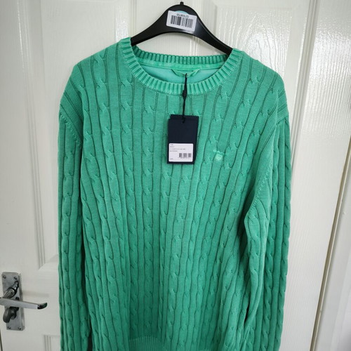 Gant Cable Crew Sweater L new, fresh green