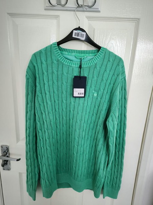Gant Cable Crew Sweater L new, fresh green